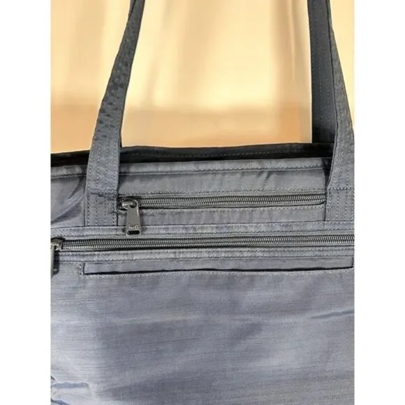 Lug Avion Navy Blue Convertible Tote Bag Quilted Overnighter Travel Glitter - Picture 10 of 14